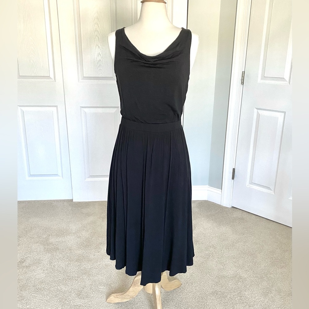 Maeve by Anthropologie Black A-Line Sleeveless Cowl Neck Dress